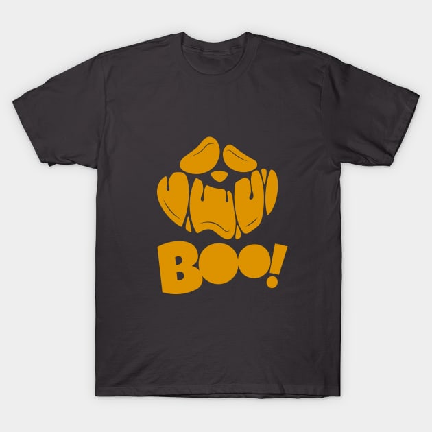 Groovy Ghost Spooky Season | Boo Horror Face Happy Halloween T-Shirt by BadrBrand